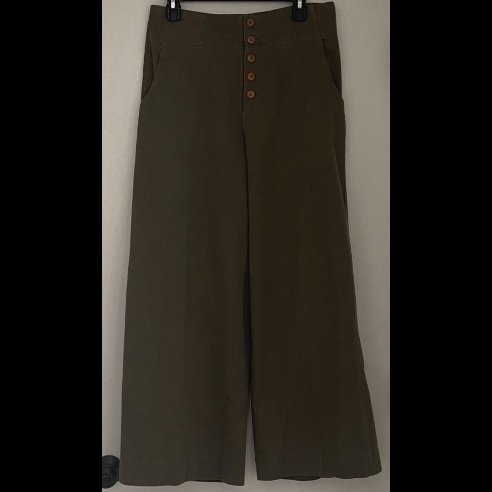 Ilana Kohn Wide Leg Mallin Pant in Peat size 8